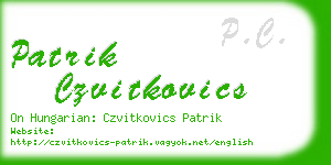 patrik czvitkovics business card